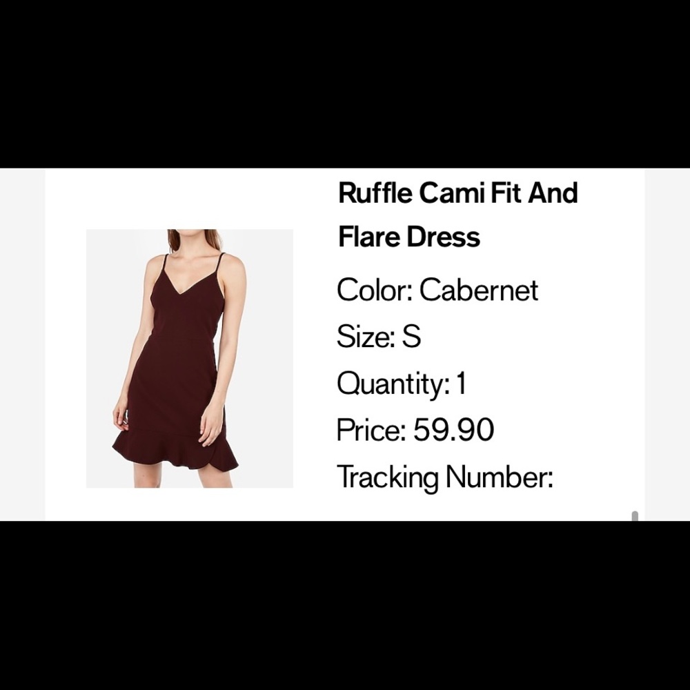 Express ruffle fit and flare dress